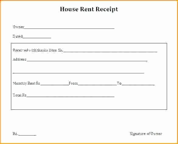 house rent receipt